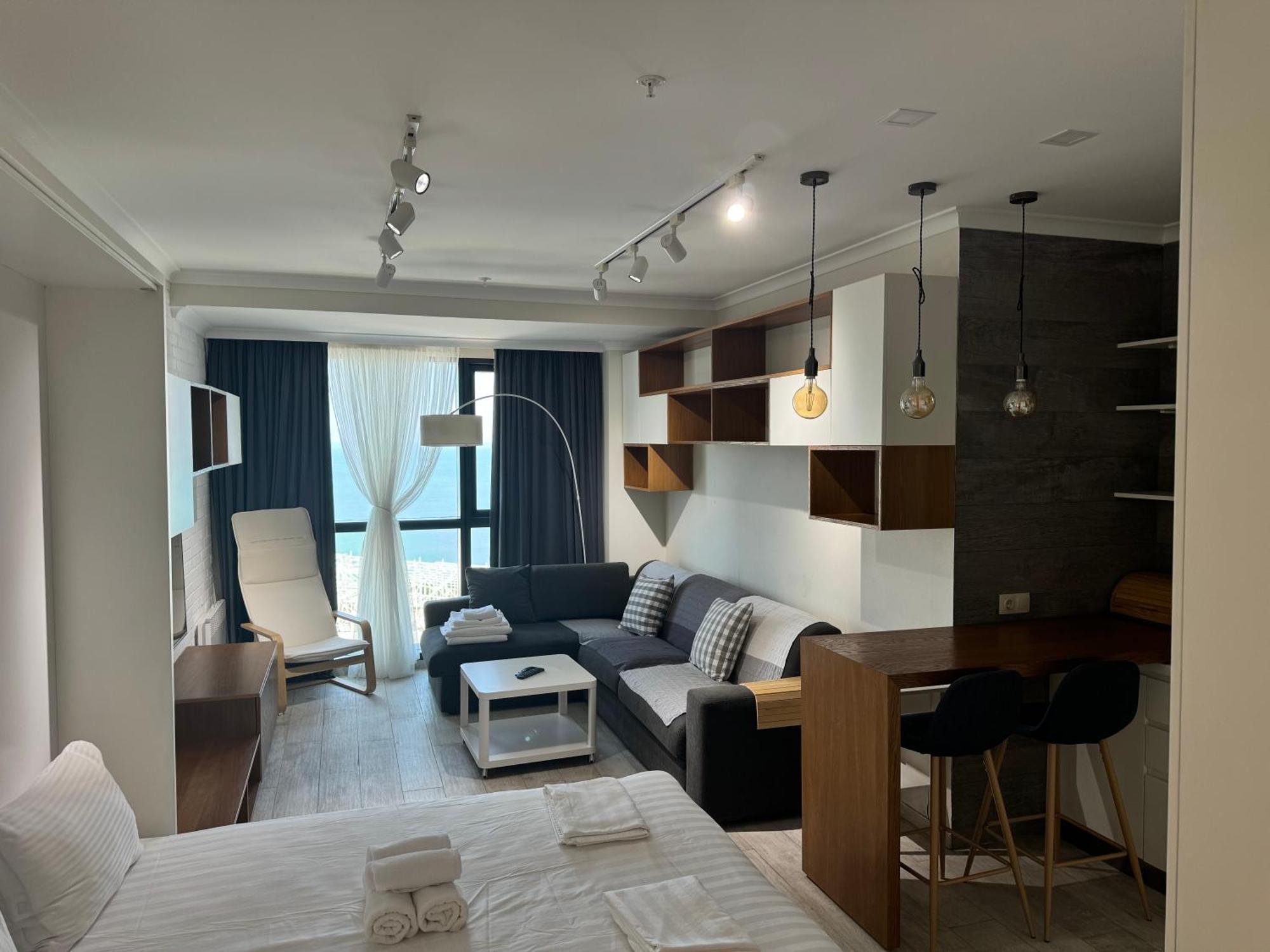 Apartment In Porta Batumi Tower Bagian luar foto